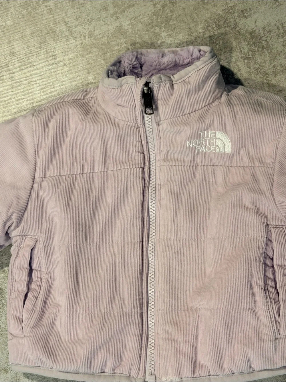 The North Face Lavender Reversible Mossbud/Corduroy Jacket (Toddler)